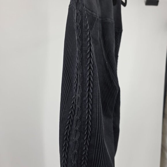 Offline By Aerie High-Waisted Ribbed Leggings L/G Black - Picture 5 of 9